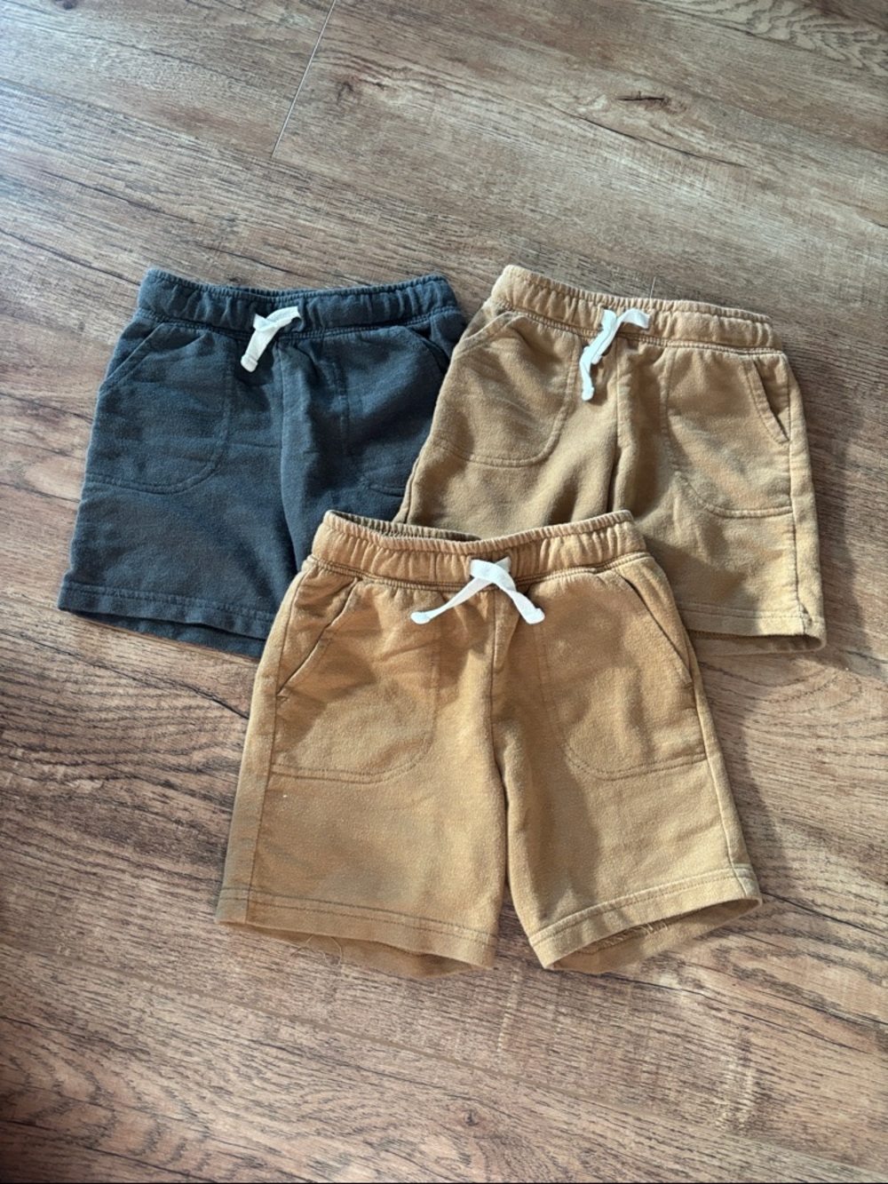 Cat & Jack Terry Drawstring Shorts - Charcoal & Brown